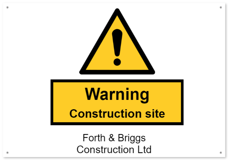 construction signsthatAluminum sign